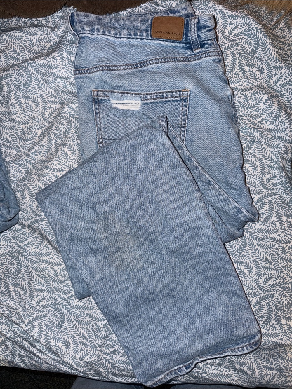 American Eagle Outfitters Light Wash Straight Leg Jeans